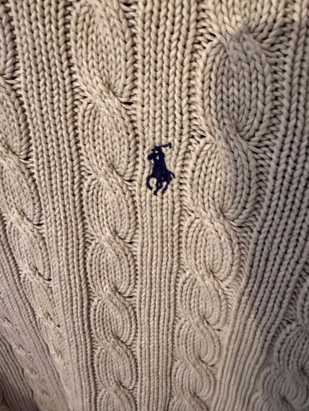 Polo Ralph Lauren cream cable knit sweater size xl...